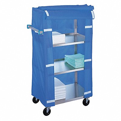 LAKESIDE 332 Bulk Linen Cart Silver 11.9 cu ft Cap.