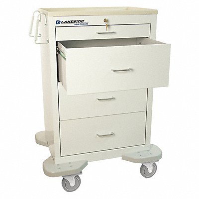 LAKESIDE C430K1TW Medical Cart White Cabinet