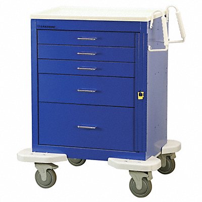 LAKESIDE C524B1B Medical Cart Blue Cabinet