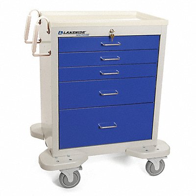 LAKESIDE C524K2B Medical Cart Grey Cabinet