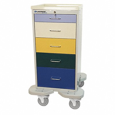 LAKESIDE ST530K1SPL Medical Cart Grey Cabinet