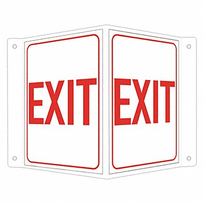 LYLE LCVB0002RA4x6 Safety Sign 6 in x 7 1/2 in Aluminum