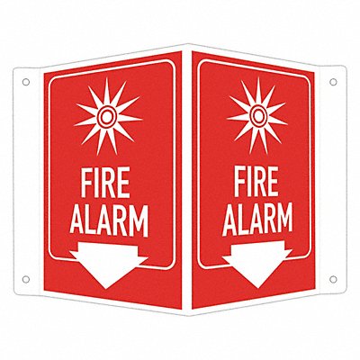 LYLE LCVB0004RA4x6 Fire Sign 6 in x 7 1/2 in Aluminum