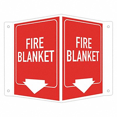 LYLE LCVB0005NA4x6 Fire Sign 6 in x 7 1/2 in Aluminum