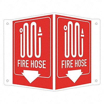 LYLE LCVB0009NA4x6 Fire Sign 6 in x 7 1/2 in Aluminum