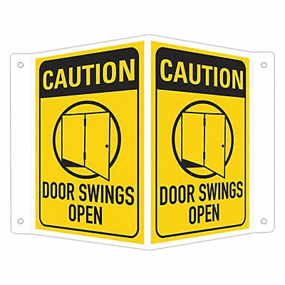 LYLE LCVB0015RA4x6 Safety Sign 6 in x 7 1/2 in Aluminum