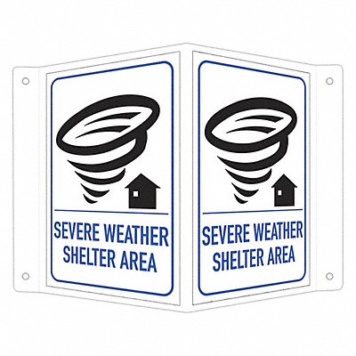 LYLE LCVB0030NA4x6 Emergency Sign 6 in x 7 1/2 in Aluminum