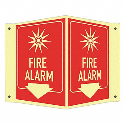 LYLE LCVB0004GA4x6 Fire Sign 6 in x 7 1/2 in Aluminum