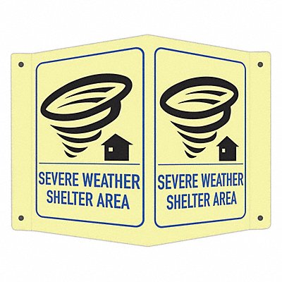 LYLE LCVB0030GA4x6 Emergency Sign 6 in x 7 1/2 in Aluminum