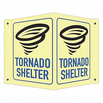 LYLE LCVB0033GA4x6 Emergency Sign 6 in x 7 1/2 in Aluminum