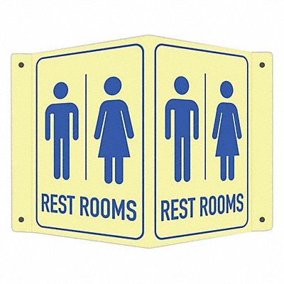 LYLE LCVB0037GA4x6 Facility Sign 6 in x 7 1/2 in Aluminum