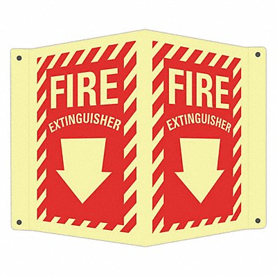 LYLE LCVB0041GA7x10 Fire Extinguisher Sign 10x12in Aluminum