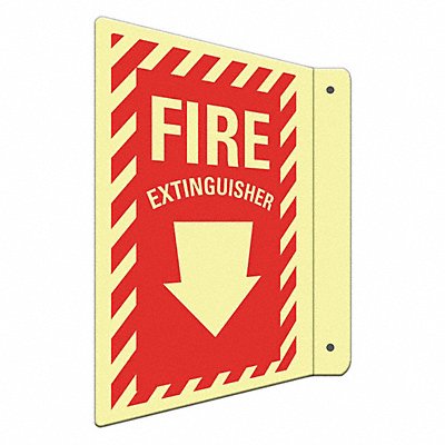 LYLE LCFL0005GA8x12 Fire Extinguisher Sign 12inx8in Aluminum