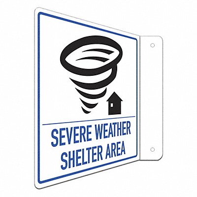 LYLE LCFL0030NA8x8 Emergency Sign 8 in x 8 in Aluminum
