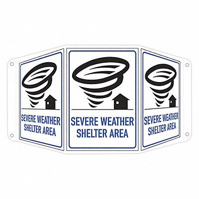 LYLE LCTB0014RA7X10 Emergency Sign 10in x 17 1/2in Aluminum