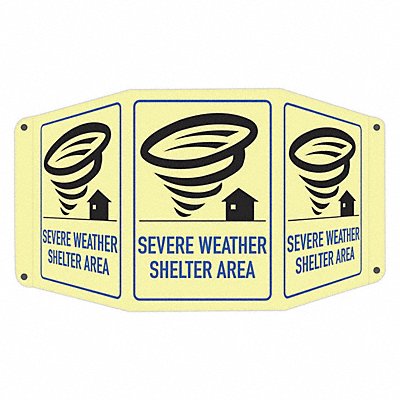 LYLE LCTB0014GA7x10 Emergency Sign 10in x 17 1/2in Aluminum
