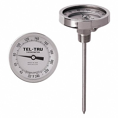 TEL-TRU GT300R0609 Analog Dial Thermometer Stem 6 L