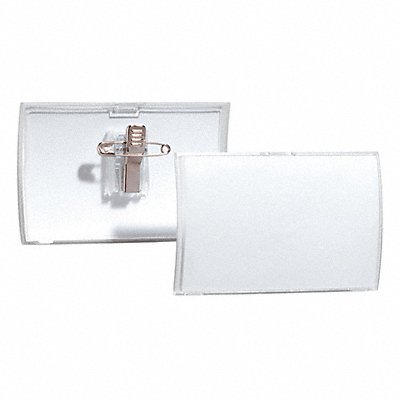 DURABLE 821419 Name Badges Pin/Clip 1/8 2-1/4 PK25