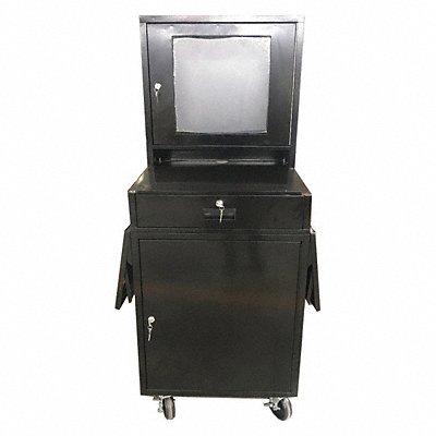 GRAINGER 462D23 MblCompCab 1Shlv Blk 62.75 x24.5 x22.5