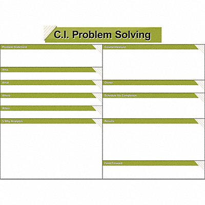 463V54 VISUAL WORKPLACE INC. 6019120000000 Dry Erase Board Non-Magnetic Plastic