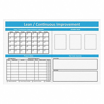 463V84 VISUAL WORKPLACE INC. 6019300000000 Dry Erase Board Magnetic Steel