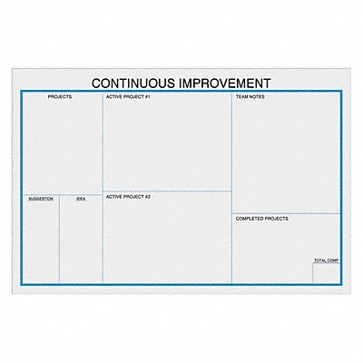 463V85 VISUAL WORKPLACE INC. 6019300000000 Dry Erase Board Magnetic Steel