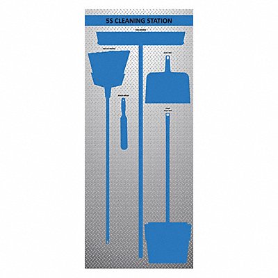 463V86 VISUAL WORKPLACE INC. 6030210000000 Dry Shadow Board 72 Hx30 W