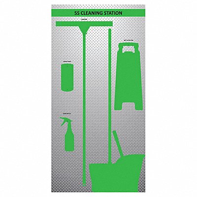 463V99 VISUAL WORKPLACE INC. 6030210000000 Wet Shadow Board 72 Hx36 W