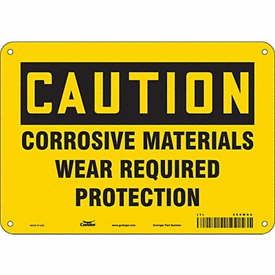 CONDOR 464W84 J6946 Safety Sign 7 in x 10 in Aluminum