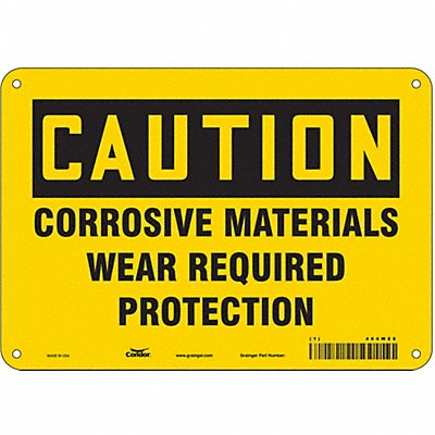 CONDOR 464W88 J6946 Safety Sign 7 in x 10 in Polyethylene
