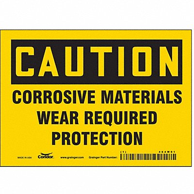 CONDOR 464W91 J6946 Safety Sign 5 inx7 in Vinyl