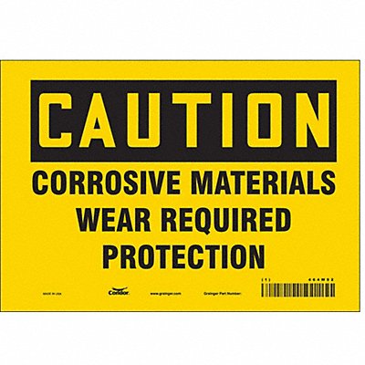 CONDOR 464W92 J6946 Safety Sign 7 in x 10 in Vinyl