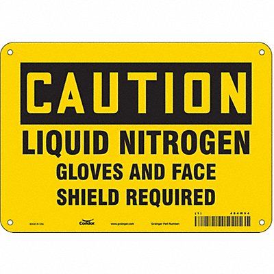 CONDOR 464W94 Safety Sign 7 in x 10 in Aluminum