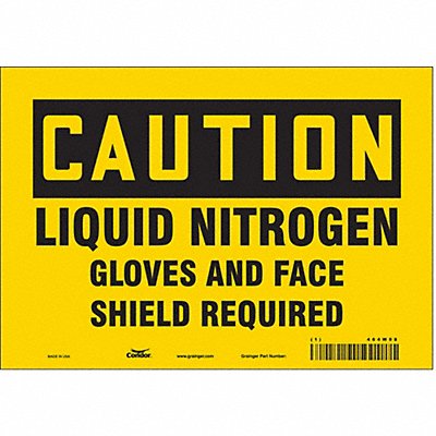 CONDOR 464W98 Safety Sign 7 inx10 in Vinyl