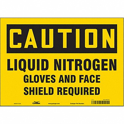 CONDOR 464W99 Safety Sign 10 in x 14 in Vinyl