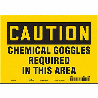 CONDOR 464X18 Safety Sign 7 in x 10 in Vinyl