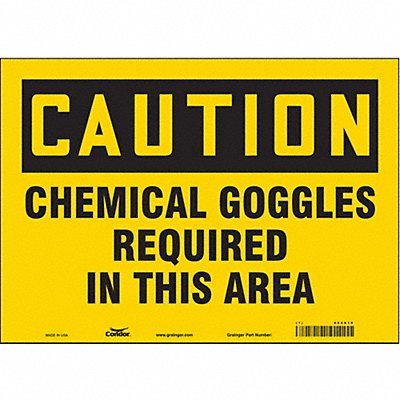CONDOR 464X19 Safety Sign 10 inx14 in Vinyl