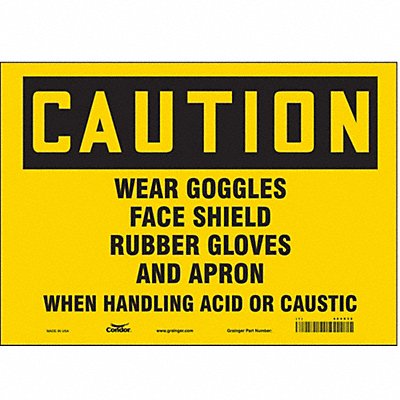 CONDOR 464X32 Safety Sign 10 in x 14 in Vinyl