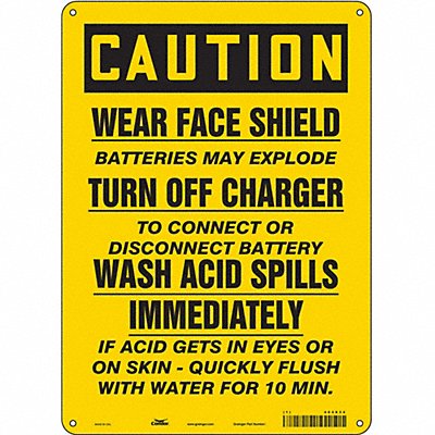 CONDOR 464X34 Safety Sign 14 inx10 in Aluminum