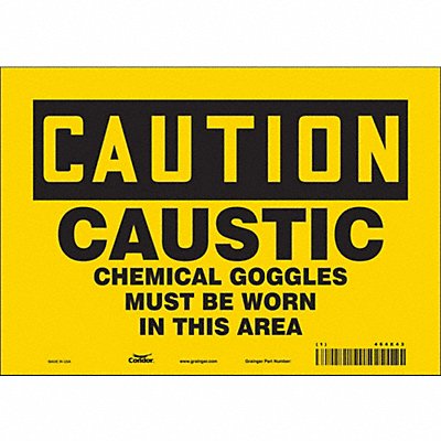 CONDOR 464X43 Safety Sign 7 in x 10 in Vinyl