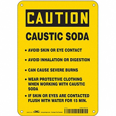 CONDOR 464X45 Safety Sign 10 in x 7 in Aluminum