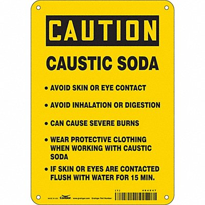 CONDOR 464X47 Safety Sign 10 inx7 in Polyethylene