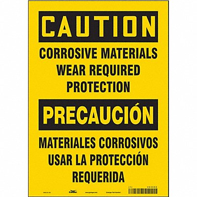 CONDOR 464X62 Safety Sign 14 in x 10 in Vinyl