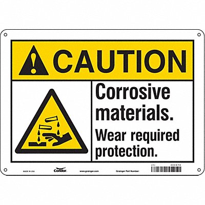 CONDOR 464X78 Safety Sign 10 inx14 in Polyethylene