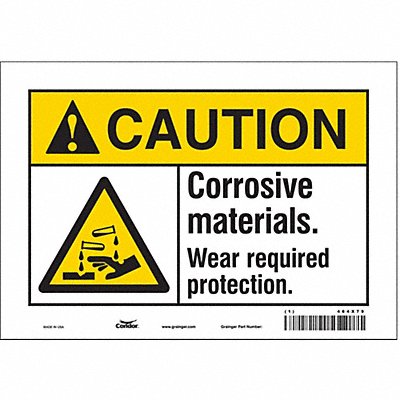 CONDOR 464X79 Safety Sign 7 in x 10 in Vinyl