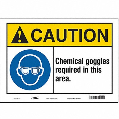 CONDOR 464X87 Safety Sign 10 inx14 in Vinyl