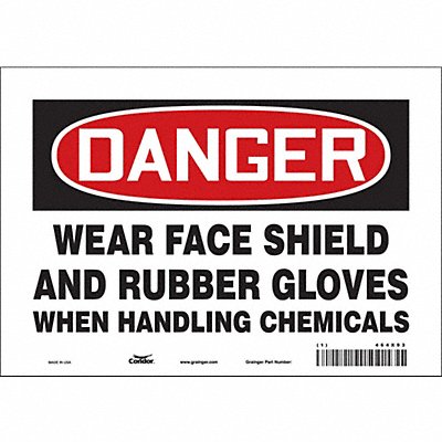 CONDOR 464X93 Safety Sign 7 in x 10 in Vinyl