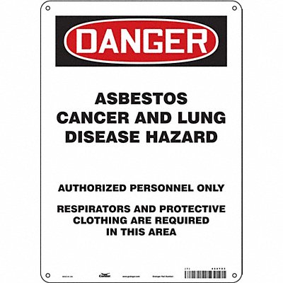 CONDOR 464Y03 Safety Sign 14 in x 10 in Aluminum
