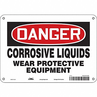 CONDOR 464Y09 Safety Sign 7 in x 10 in Aluminum