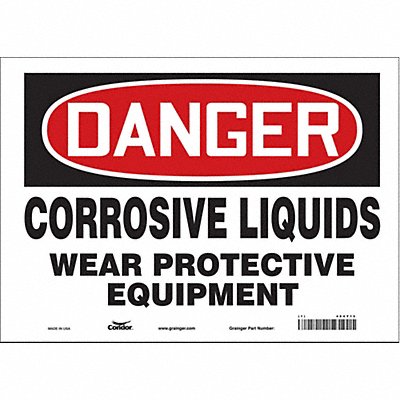 CONDOR 464Y15 Safety Sign 10 in x 14 in Vinyl